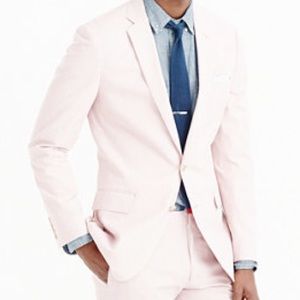 J. Crew pink/white striped blazer